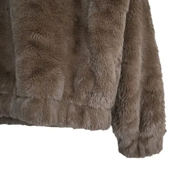 Truth by Republic Women's XS Faux Fur Hoodie Oversized - Picture 5 of 9